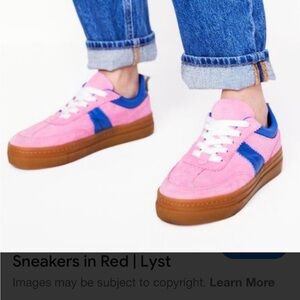 Boden sneakers NEW Erin Platform tennis trainer pink and blue suede sneakers 41